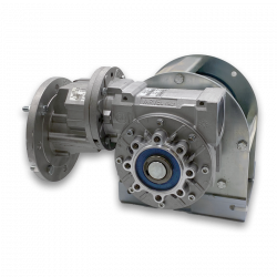 Winch assembly c/w 2 stage gearbox
